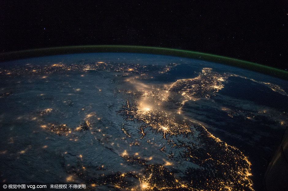 NASA发布从国际空间站拍摄的地球照片