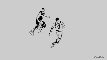 酷毙了!手绘漫画版的nba精彩进球