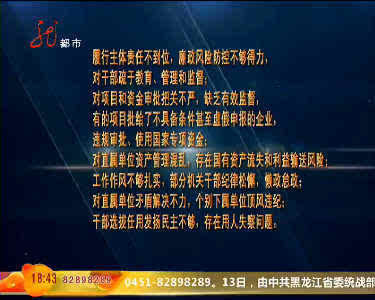 黑龙江省委第三巡视组反馈专项巡视情况-搜狐