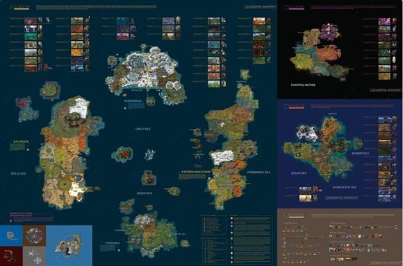 碉堡玩家自制:魔兽世界最新版卫星高清大图