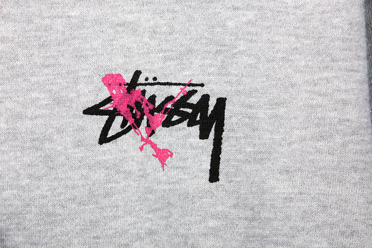 stussy logo泼墨印花卫衣