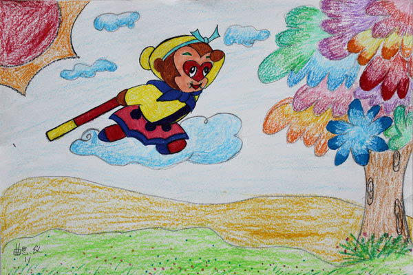 实验小学举行"我心中的美猴王"绘画大赛