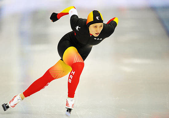 冬运会速滑女子1500米张虹夺金 遗憾未破全国纪录