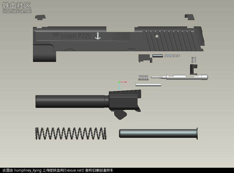 [原创]美国海军陆战队标配-sig sauer p226手枪介绍-套筒组装