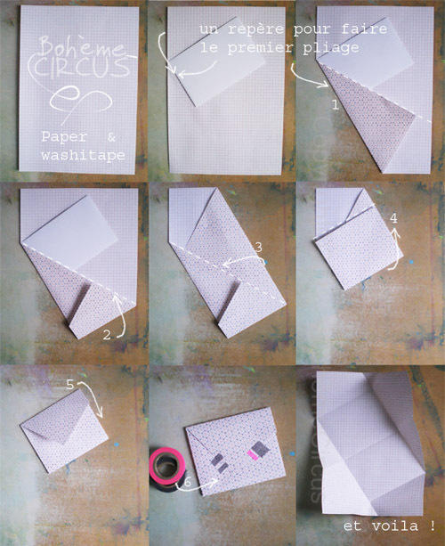 手工折纸浪漫小信封包装