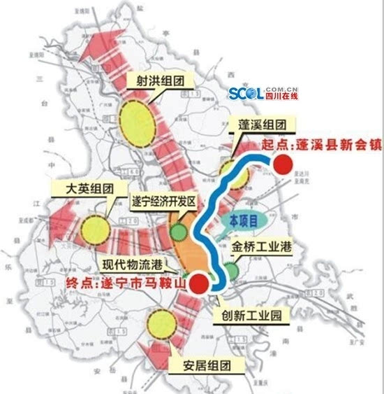 国道318线遂宁至蓬溪段年内改线升级(图)