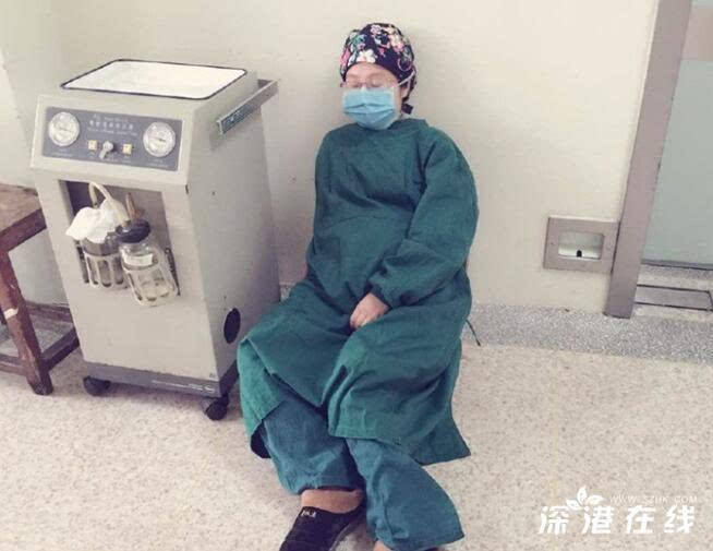 怀孕6个月女医生连续工作30小时 累瘫睡着