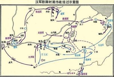 楚汉相争时,两军对峙,项羽和刘邦商定划鸿沟为界,东面