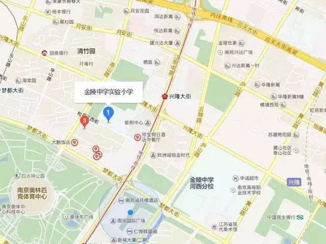 金陵中学河西分校为民办学校,不划学区,面向全市招生.