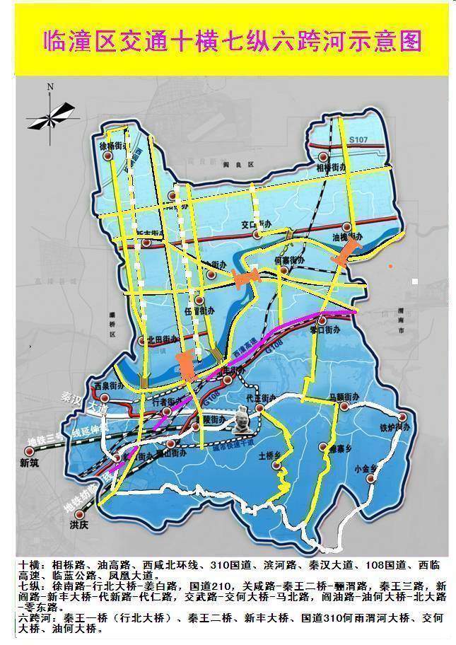 临潼区将加快构建连接西安主城区主干道路网络,构筑包括  秦汉大道