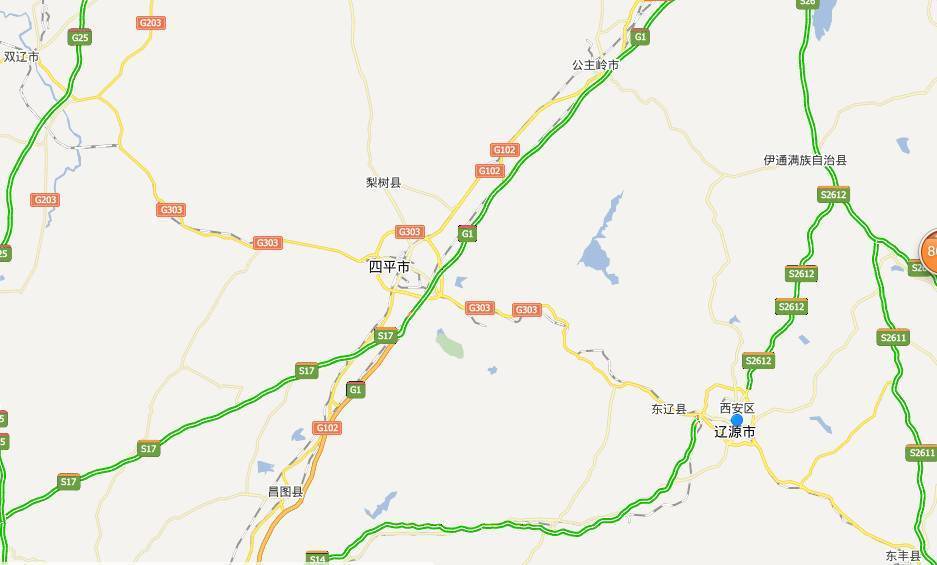 在双辽与大庆至广州高速公路(g45)及长春至深圳高速公路(g25)连接.图片