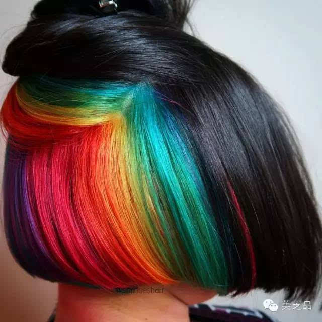 把彩虹放进头发里,撩一撩就美极了!