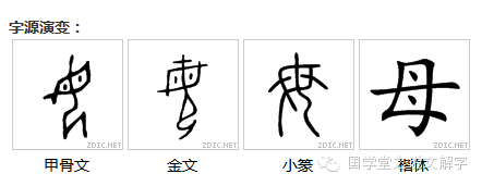 造字本义:婴儿的生育,哺乳者.金文,篆文承续甲骨文字形.