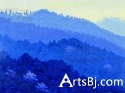 《春晓》1976年,在绘制日本奈良招提寺障壁画时,东山魁夷提出要加入