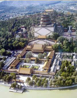 颐和园万寿山排云殿,佛香阁建筑群鸟瞰(摘自《北京古建筑》)  平台