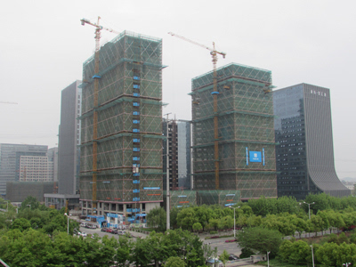 中建二局土木公司南京万得项目主体结构成功封