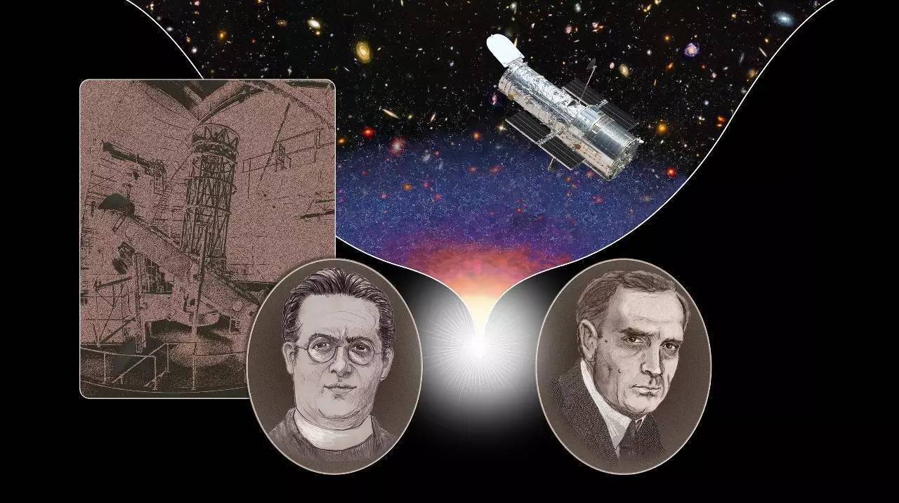 科普 正文  乔治·勒梅特神父与埃德温·哈勃,前者提出宇宙间所有物质