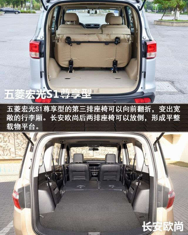 七座mpv 五菱宏光s1尊享型对比长安欧尚