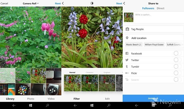 Instagram for Windows 10 Mobile发布 - 微信公