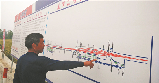 济青高铁淄博北站平面图曝光 设置6座框架桥梁