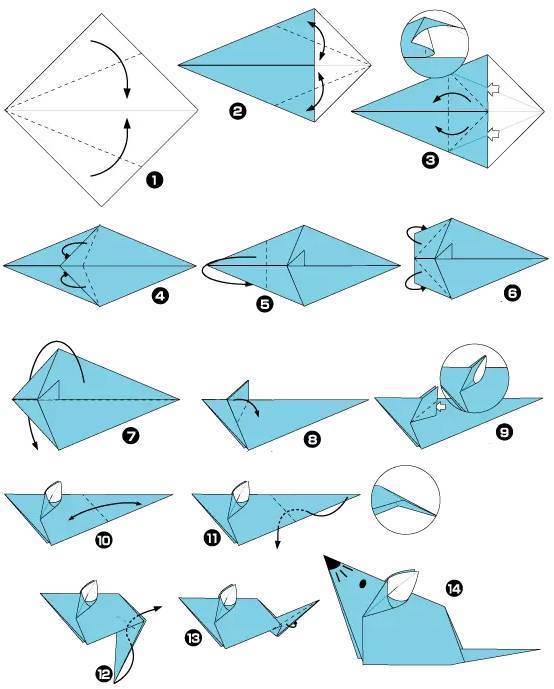 手工老鼠折纸教程