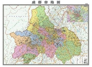 新版《成都市地图》上市,简阳纳入区划图中图片