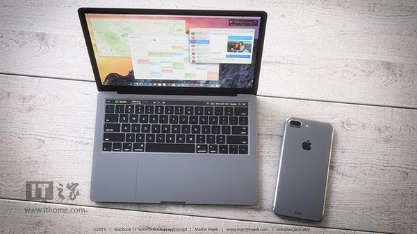 苹果2016款MacBook Pro渲染图:OLED触控条