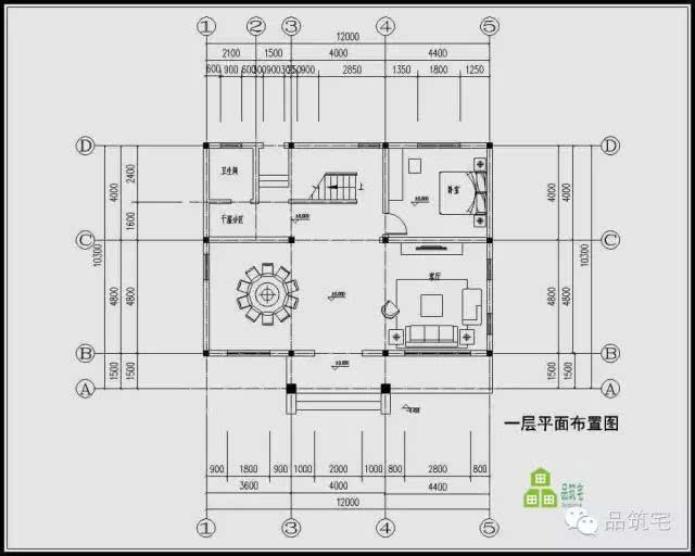 财经 正文  户型概况:  占地尺寸:面宽12米x进深8.