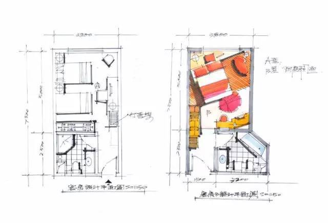 [推荐]手绘酒店客房设计