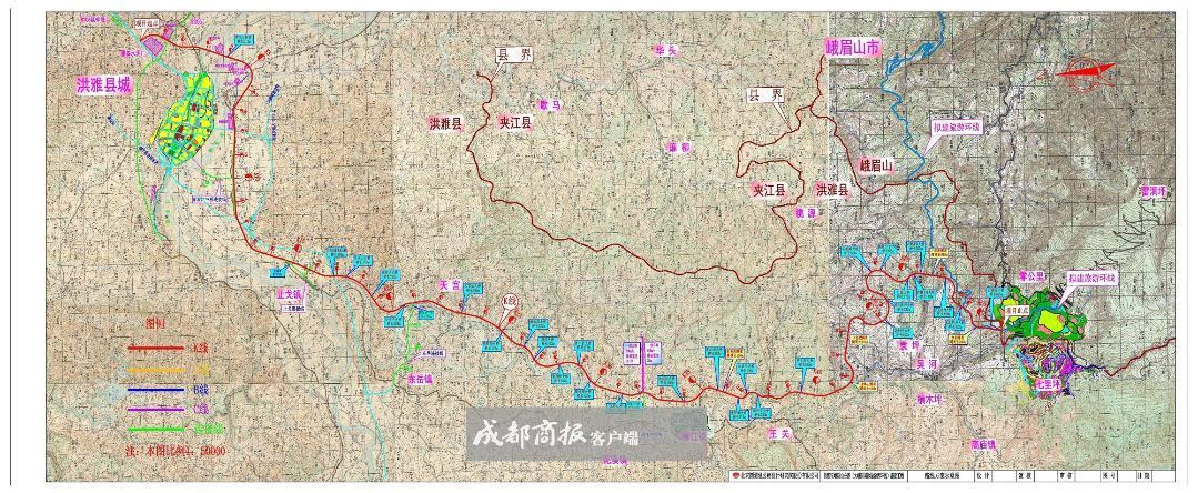 85公里的大峨眉国际旅游西环线柳江至峨眉山零公里段正式开建,预计图片