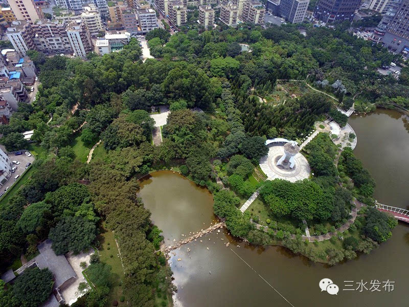 航拍西南中心城区:三水版"中央公园"景观震撼