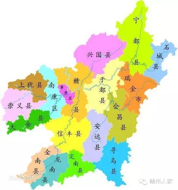 赣州章贡,赣县,会昌,于都,兴国,信丰,南康等18县市区以及各街道乡镇