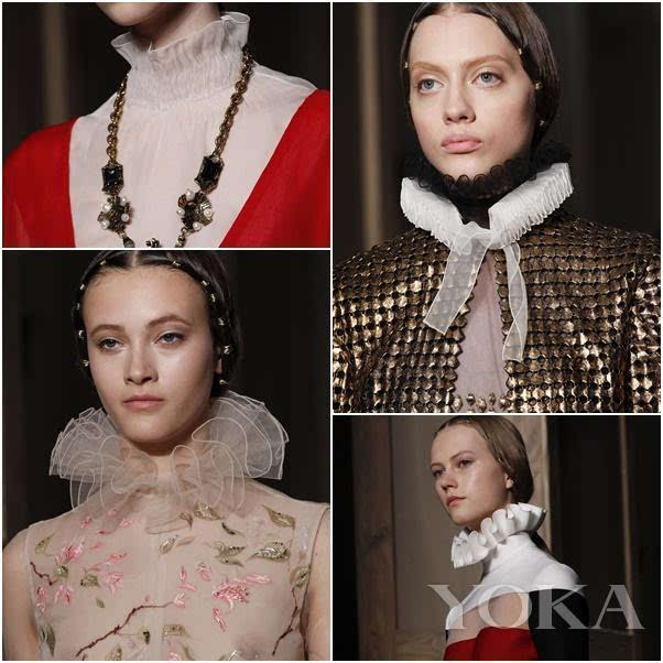 valentino 2016秋冬高定秀对拉夫领的演绎