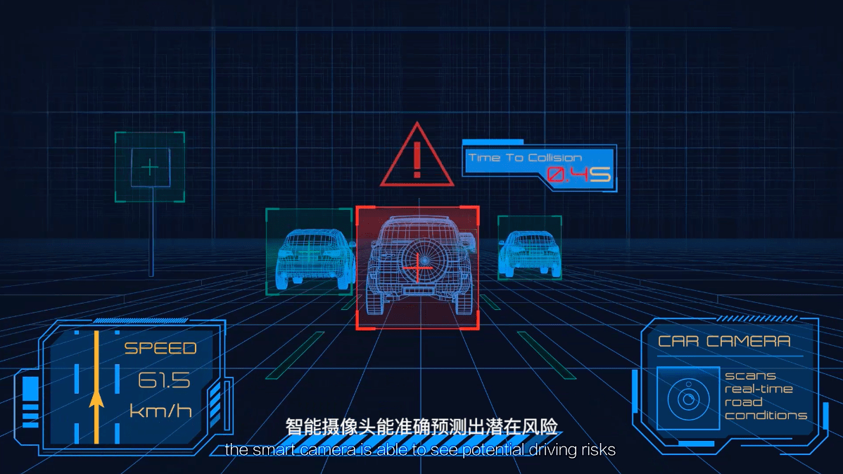 minieye上的智能摄像头能车主提供各种风险预测    目前美国通用