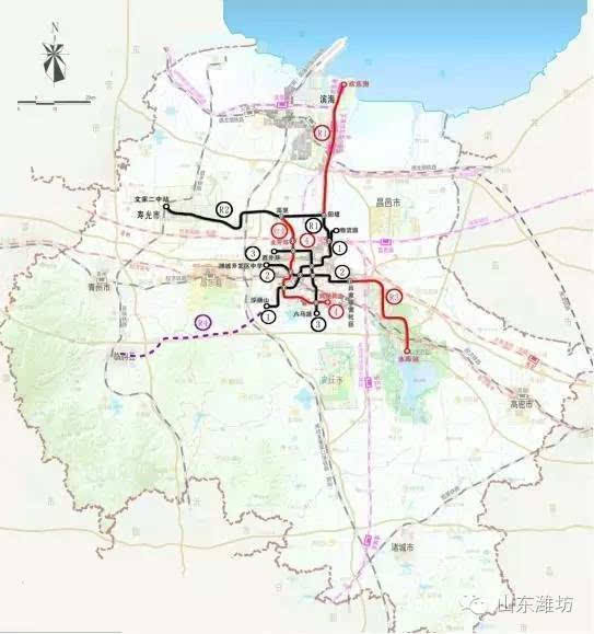 潍坊城市轨道交通线网规划方案公示你有啥意见