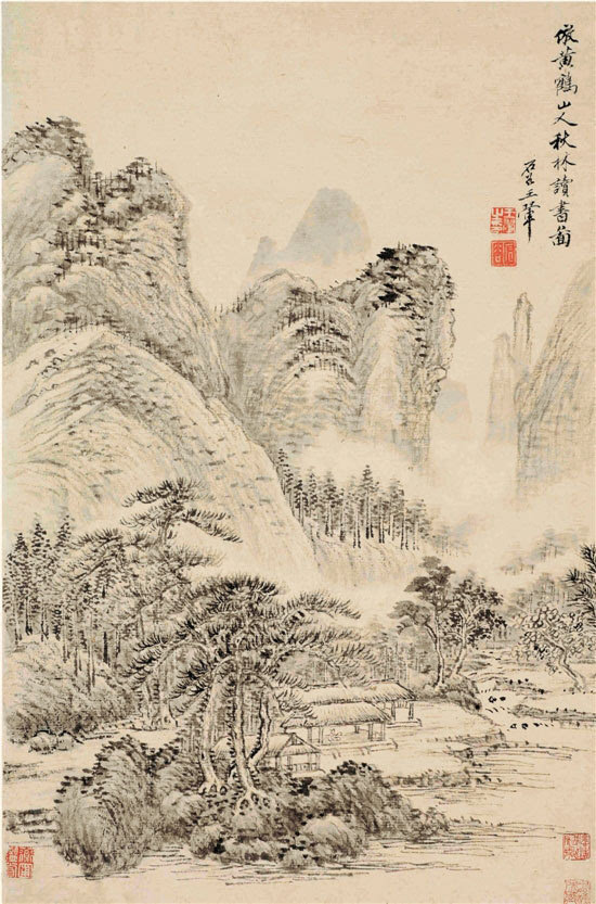 董其昌,以佛家禅宗喻画,倡"南北宗"论,为"华亭画派"杰出代表.