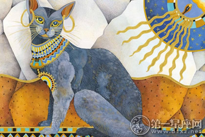 猫作为古代埃及人宗教崇拜的对象地位很高,作为猫神的是贝斯蒂神,她是