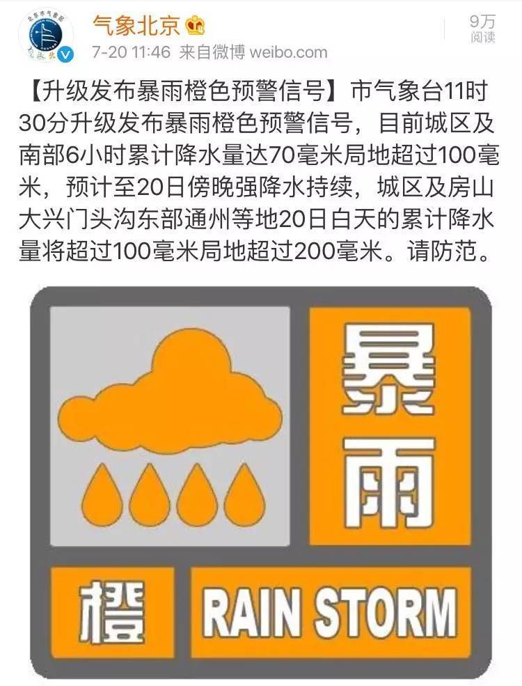 北京暴雨橙色预警,谣言不可信,但这些救命常识你应该知道!