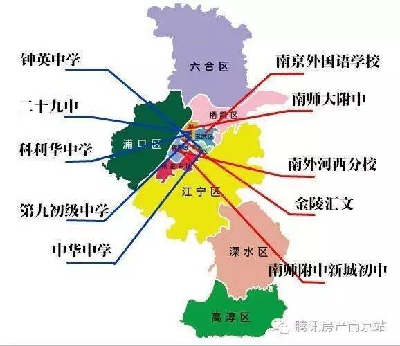 南京最好的20所中小学房价地图!(南京家长必看
