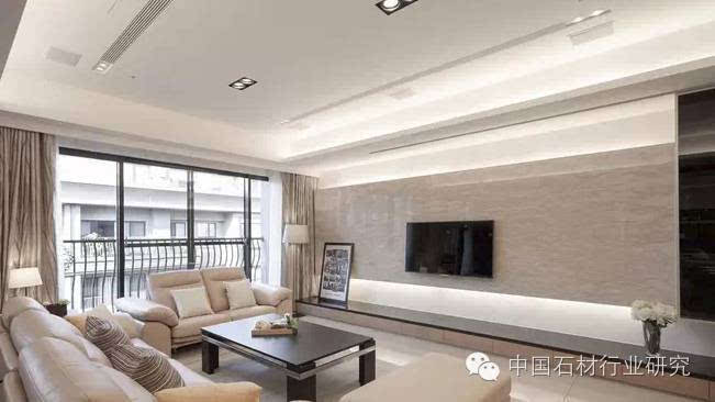 简约时尚的大理石电视背景墙