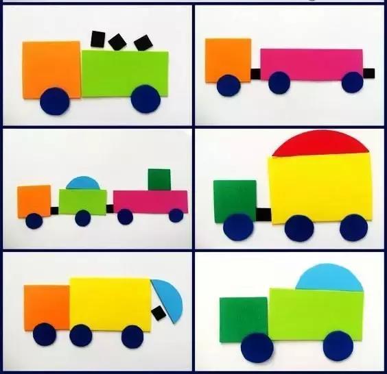 幼儿园创意几何图形小手工,带孩子一起来玩吧!
