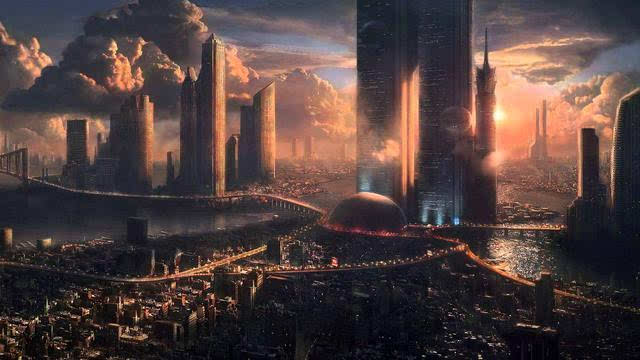 未来火星上的城市想象图