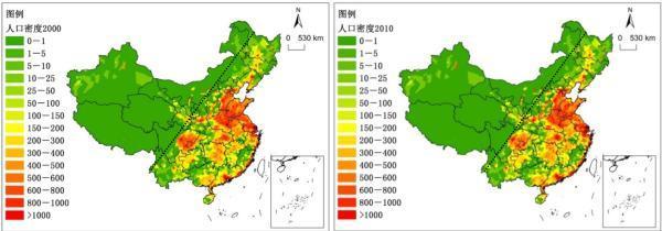 中国的人口密度,印度的人口密度(人/平方千米)