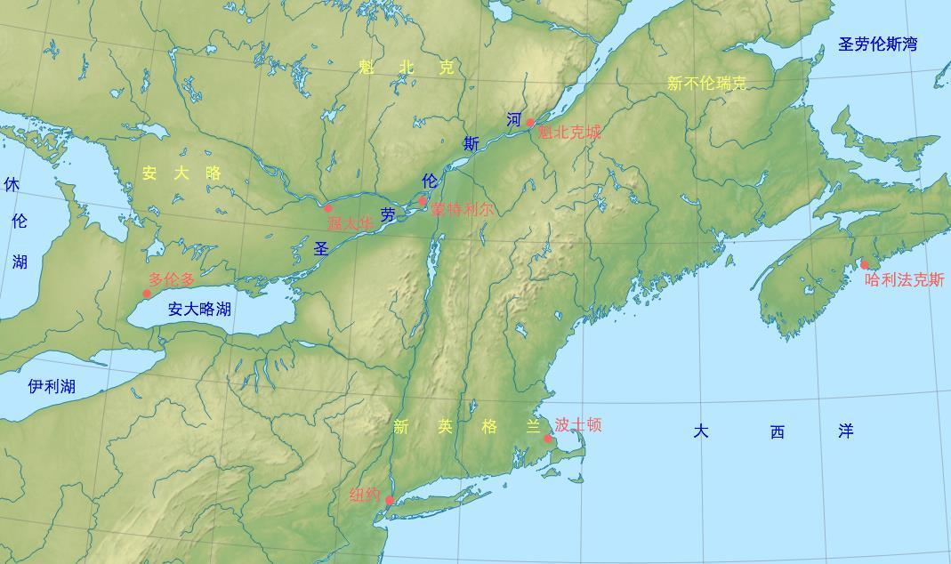 圣劳伦斯河示意图