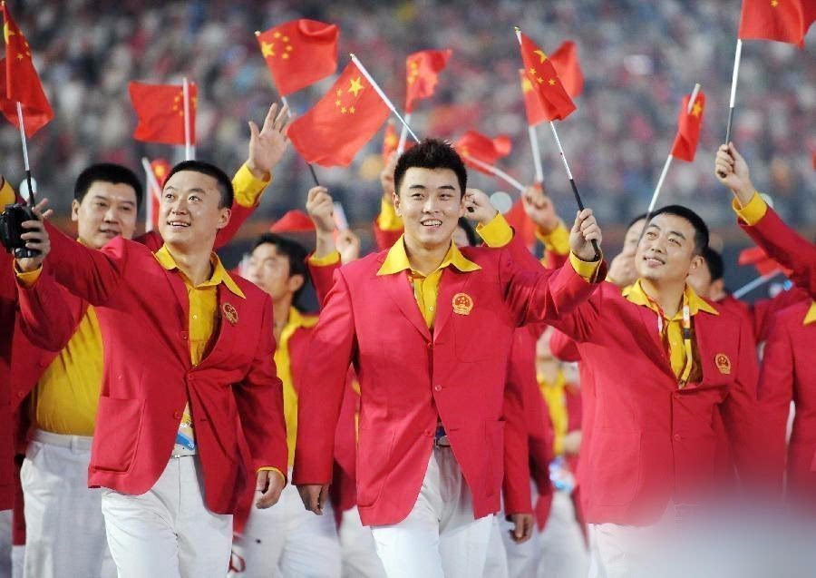 北京奥运会上为中国获得金牌的运动员有谁?按顺序排列