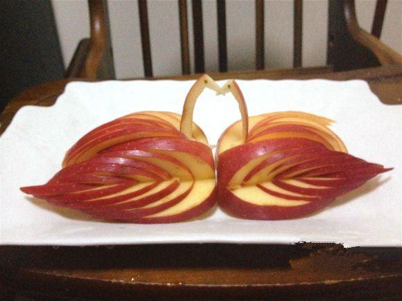 天鹅苹果果盘