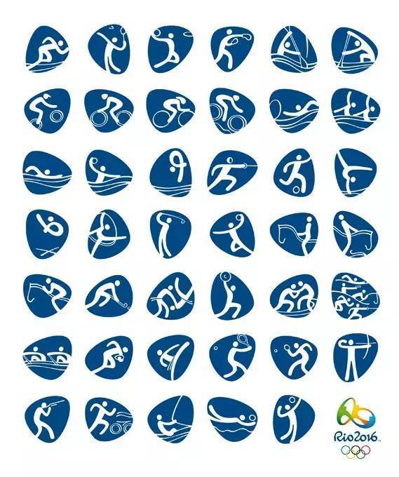 里约残奥会体育图标    以下是从1964年东京奥运会-2012年北京奥运会