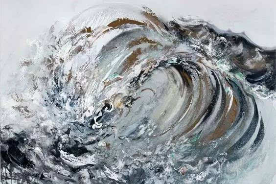 油画| 英国艺术家maggi hambling生命里的浪花