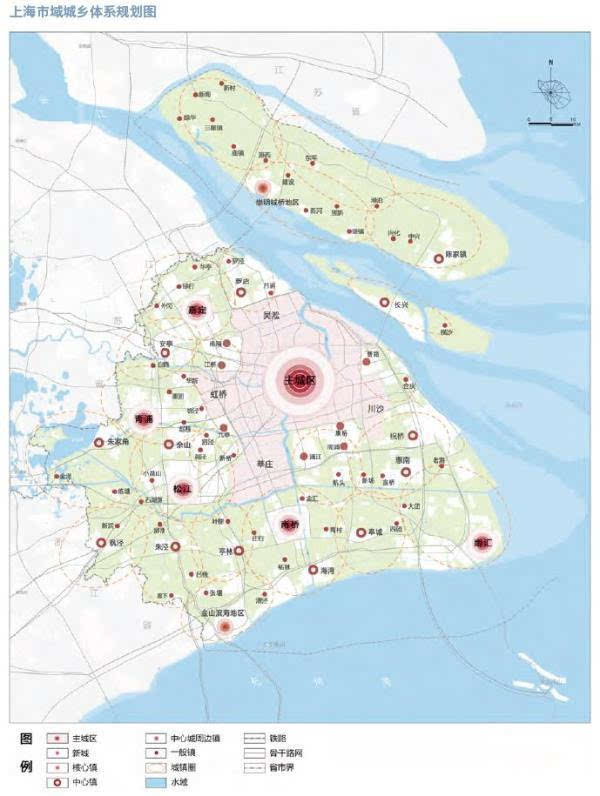 上海2040|有9个主城副中心5个新城中心2个核心镇中心