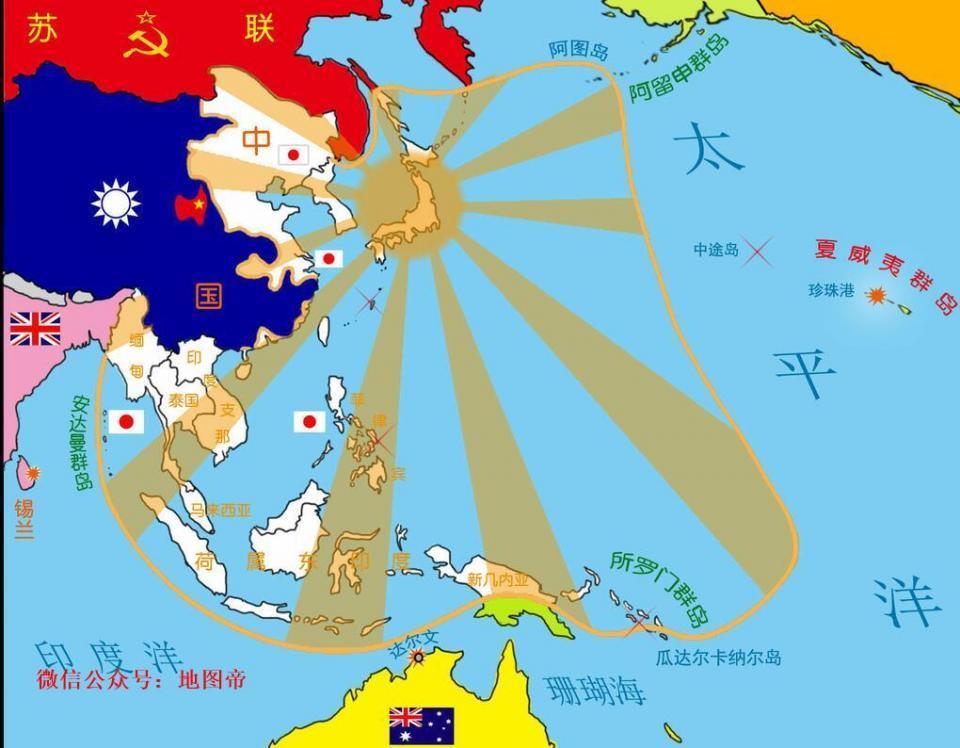 地图上的第二次世界大战(亚洲战场)